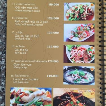 Thực đơn- Nhà Hàng Bangkok Ngon Thai Cuisine