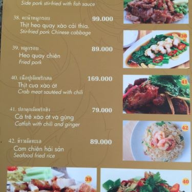 Thực đơn- Nhà Hàng Bangkok Ngon Thai Cuisine