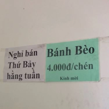 Thực đơn- Quán Ăn Bánh Bèo - Phan Xích Long
