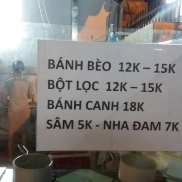 Thực đơn- Quán Ăn Cô Ngọc - Bánh Bèo Bình Định