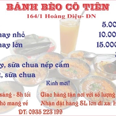 Thực đơn- Quán Ăn Cô Tiên - Bánh Bèo