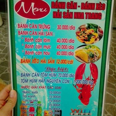 Thực đơn- Quán Ăn Bánh Căn Phan Rang