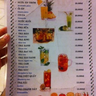 Thực đơn- Quán Ăn Bánh Căn Bình Dân