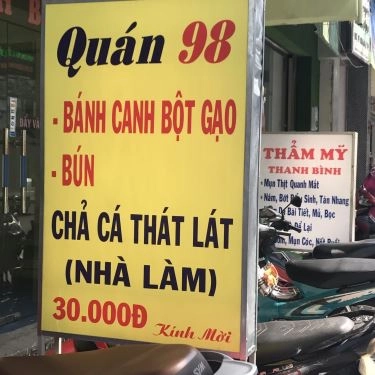 Thực đơn- Quán Ăn Bánh Canh 98