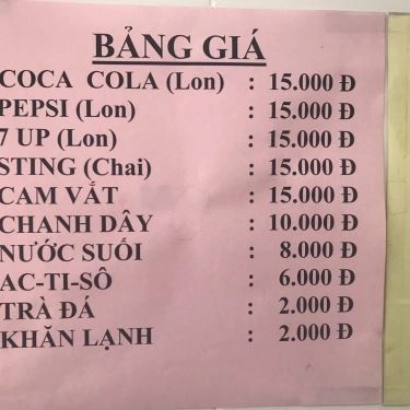 Thực đơn- Quán Ăn Bánh Canh 98