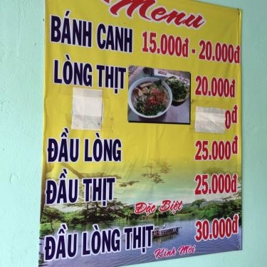Thực đơn- Quán Ăn Thủy Dương - Bánh Canh Cá Lóc