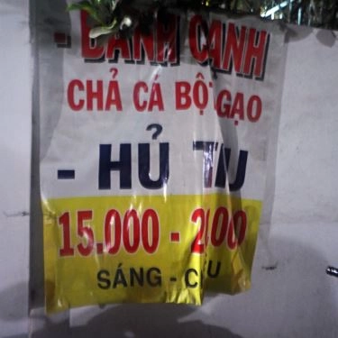 Thực đơn- Quán Ăn Bánh Canh Chả Cá Vũng Tàu