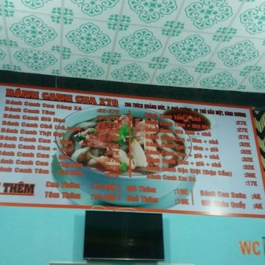 Thực đơn- Quán Ăn Bánh Canh Cua 270