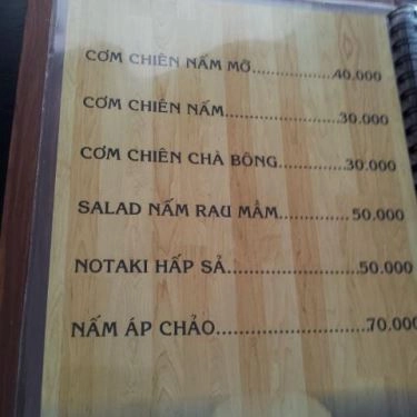 Thực đơn- Quán Ăn Bánh Canh Nấm An Nhiên - Lê Hồng Phong