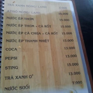 Thực đơn- Quán Ăn Bánh Canh Nấm An Nhiên - Lê Hồng Phong