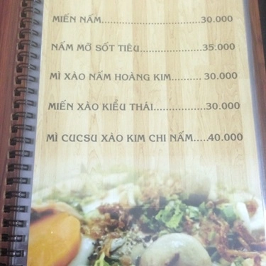 Thực đơn- Quán Ăn Bánh Canh Nấm An Nhiên - Lê Hồng Phong