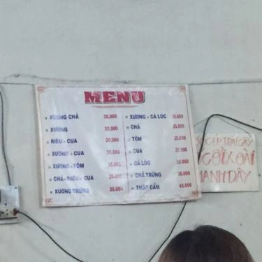 Thực đơn- Quán Ăn Bánh Canh Nga - Nguyễn Chí Thanh