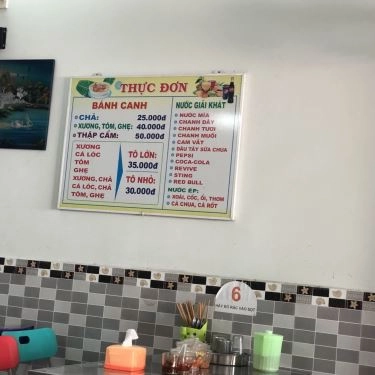 Thực đơn- Quán Ăn Bánh Canh Nga - Nguyễn Chí Thanh