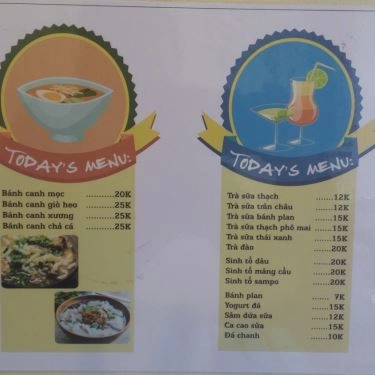 Thực đơn- Quán Ăn Quơ - Quán Bánh Canh