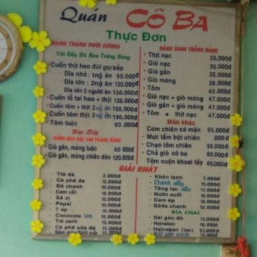 Tổng hợp- Quán Ăn Quán Cô Ba - Đặc Sản Trảng Bàng