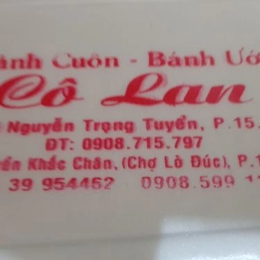 Tổng hợp- Quán Ăn Bánh Cuốn Bánh Ướt Cô Lan - Nguyễn Trọng Tuyển