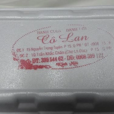 Thực đơn- Quán Ăn Bánh Cuốn Bánh Ướt Cô Lan - Trần Khắc Chân