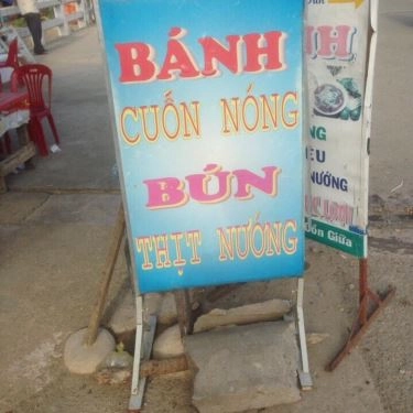 Thực đơn- Quán Ăn Bánh Cuốn & Bún Thịt Nướng