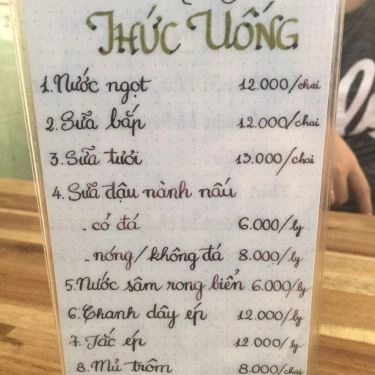 Thực đơn- Quán Ăn Bánh Cuốn Hồng Hiên - Kỳ Đồng