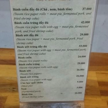 Tổng hợp- Quán Ăn Bánh Cuốn Nhớ - Lê Văn Sỹ