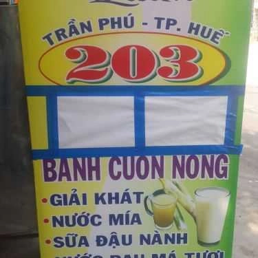 Thực đơn- Quán Ăn Quán 203 - Bánh Cuốn Nóng