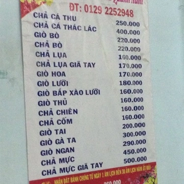 Thực đơn- Quán Ăn Bánh Đa Cua, Lẩu Cua Đồng - Đặc Sản Hải Phòng