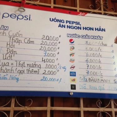 Thực đơn- Quán Ăn Bánh Đập - Hồng Lĩnh