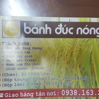 Thực đơn- Quán Ăn Bánh Đúc Nóng Uyên Food