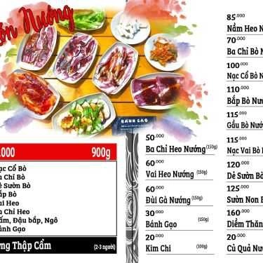 Thực đơn- Bánh Gạo - Lẩu & Nướng
