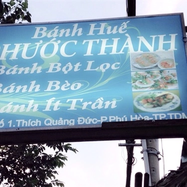 Tổng hợp- Quán Ăn Bánh Huế Phước Thành