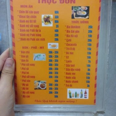 Thực đơn- Quán Ăn Bánh Mì Bít Tết Tuấn Minh