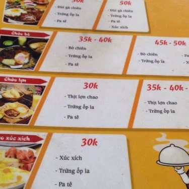 Thực đơn- Quán Ăn Bánh Mì Tuấn Mai