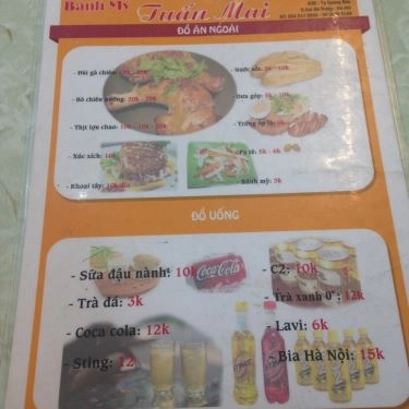 Thực đơn- Quán Ăn Bánh Mì Tuấn Mai