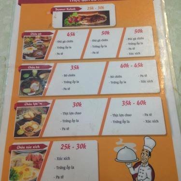 Thực đơn- Quán Ăn Bánh Mì Tuấn Mai
