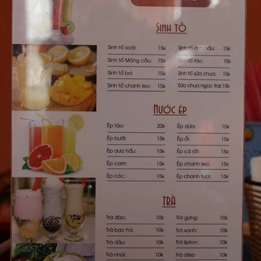 Thực đơn- Quán Ăn Bánh Mì Kẹp Chả Bò Booby - Trần Đại Nghĩa