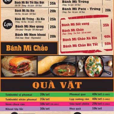 Tổng hợp- Quán Ăn Minh Châu - Bánh Mì & Các Món Ăn Vặt