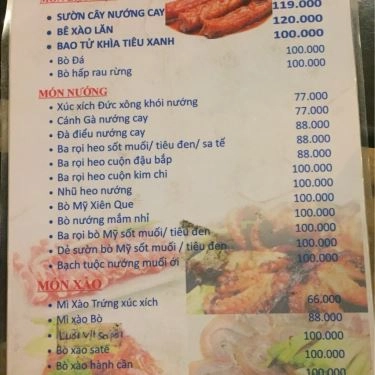 Thực đơn- Quán Ăn Bánh Mì Ngon - Lẩu Đuôi Bò