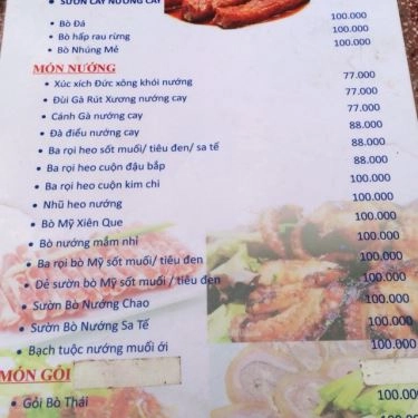 Thực đơn- Quán Ăn Bánh Mì Ngon - Lẩu Đuôi Bò