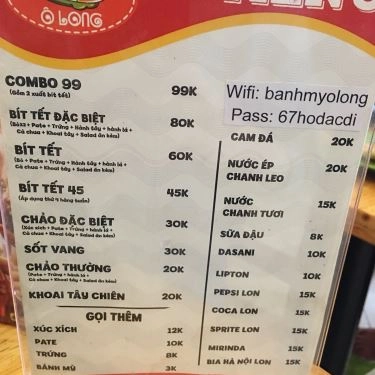 Tổng hợp- Quán Ăn Bánh Mì Ô Long - Hồ Đắc Di