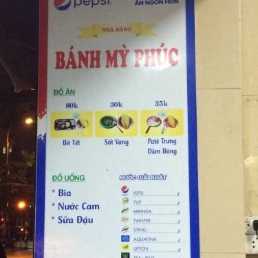 Thực đơn- Quán Ăn Bánh Mì Phúc - Yết Kiêu
