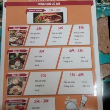 Thực đơn- Quán Ăn Bánh Mì Tuấn Mai