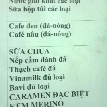 Thực đơn- Quán Ăn Bánh Mì Sữa Tươi - Cổ Nhuế