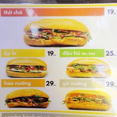 Thực đơn- Quán Ăn Bánh Năm - Bánh Mì - Võ Văn Kiệt