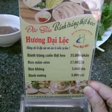 Thực đơn- Quán Ăn Bánh Tráng Thịt Heo Hương Đại Lộc