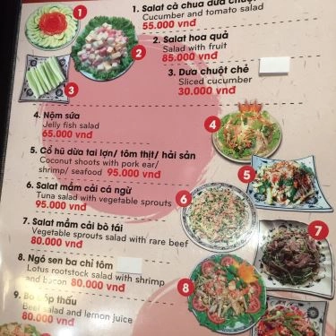 Thực đơn- Quán Ăn Bánh Tráng Thịt Heo Phú Cường - Hồ Gươm Plaza