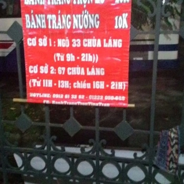 Tổng hợp- Quán Ăn Bánh Tráng Trộn Tina Trần - 33 Chùa Láng