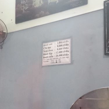Thực đơn- Quán Ăn Bánh Ướt Nóng Cô Hà