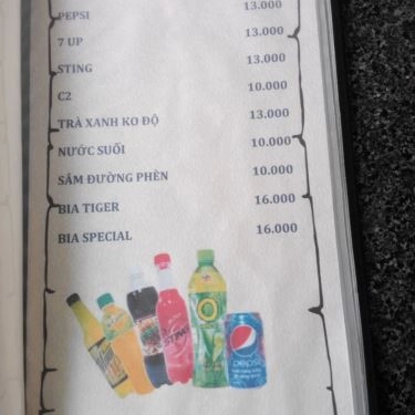 Thực đơn- Quán Ăn Bánh Xèo Ba Híu - Đường Số 12