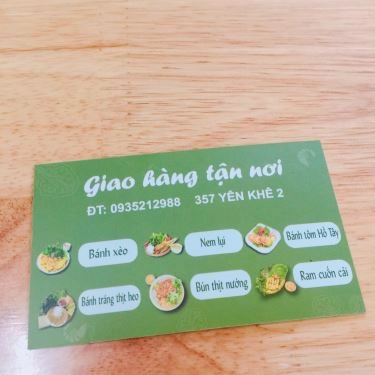 Thực đơn- Quán Ăn Bánh Xèo Bà Nhỏ - Yên Khê 2
