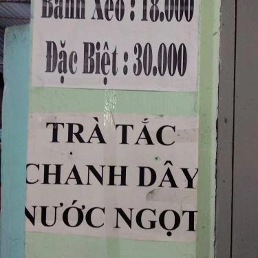 Thực đơn- Quán Ăn Bánh Xèo - Bà Triệu